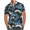 Camicie casual da uomo Stampa 3D Paracadute Camicia Hawaii Spiaggia Estate Manica corta Camisas Masculina Streetwear Oversize Chemise H282s