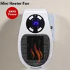 Riscaldatori domestici Presa a muro Mini riscaldatore elettrico Riscaldatore d'aria Potente ventilatore caldo con telecomando Riscaldatore rapido Ventilatore Stufa Radiatore Scaldabagno L230105