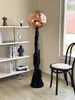 Creative art floor lamp 148cm 58" stand lamp with acrylic shade and black resin body