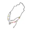 Ожерелья с подвесками Y2K из бисера вишневое сердце, ожерелье, браслет, женская мода, Egirl, панк