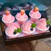 Decorative Flowers Artificial Fake PU Cake Cup Model Ice Cream Display Pography Props Crafts Home Decoration