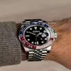2021 Top Mens Watch Luxury Basel Red Blue Pepsi Automatiska mekaniska klockor Lysande affärsvattentäta armbandsur Män armbands
