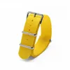 Bracelets de montre 2021 Whol Nylon Bracelet de montre Ceinture 18mm 20mm 22mm 24mm Sangle en acier jaune Déployante Fermoir2603