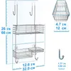 Estantes de baño Estantes para cuarto de ducha Accesorios de baño Soporte para champú Gancho Estantes para puertas de ducha de acero inoxidable Organizador de almacenamiento para baño sin clavos 230926