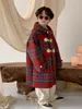 Jas 2023 Winter Kids Fleece dikkere middellange jassen met capuchon Jongens en meisjes klauwknop warme trenchcoats 231008