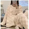 Dames Slaaplounge Pyjama Sets Dames Elegant Klassiek Winter Design Dik Vrije tijd Dames Home Fashion Comfortabel Koreaanse stijl Plaid Eenvoudig RetroL231005