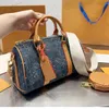 Keepall 25 Designer Mens Borse Spalla Borse Borsa di lusso Womens Monogram in denim jacquard Monogrammi a croce Body Body Borse da uomo.