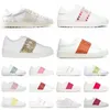 heren dames casual schoen canvas schoenen zwart wit blauw zilver roze Valentijnsdag open sneakers klinknagels Italië dames lage loafers patchwork klassieke platform sneakers