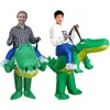 Mascot Costumes Halloween Carnival Performance Stage Catwalk Adult Masquerade Party Funny Cartoon Riding Crocodile Iatable Costume
