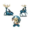 Decorative Objects Figurines Resin Deer Statues Ornament Elk Sculpture Couple Reindeer for Tabletop Decor 230928