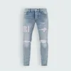 Jeans da uomo firmati Pantaloni in denim diviso Jeans slim fit da uomo Pantaloni hip-hop casual Pantaloni elastici da donna Foro sli280a