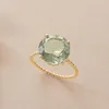 Anéis de casamento Canner Apple verde 925 prata esterlina para mulheres zircônia 18k ouro minimalista anillos festa jóias finas 231005