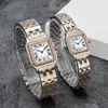 Couple de luxe montres de haute qualité importé en acier inoxydable quartz dames élégante table de diamant noble 50 mètres étanche renaissance montre-bracelet cadeaux de vacances