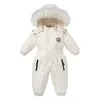 Strampler obrn Kleidung Winter Säugling Baby Strampler Für Baby Mädchen Jungen Warme Baumwolle Mit Kapuze Overall Kinder Overalls Für Kinder 2-5T TZ489 231005