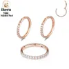 Neusringen Studs 50 STKS RVS Zirkoon CZ Scharnierende Segment Neus Septum Clicker Ring Ronde Oorbellen Hoops Oor Tragus Helix Piercing Sieraden 231005