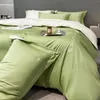 Sängkläder sätter lyx Rayon Satin Set Däcke Cover Single Double King Size Kit 2st/3st/4st Bed Linen