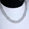 Hiphop mens kubansk halsband tjock 925 sterling silver 15mm labb diamant d vvs moissanite kubansk kedjehalsband