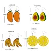Dingle ljuskrona 2021 ny tropisk fruktörhängen stberry kiwi orange gurka drake äpple ananas för kvinnor smycken gåva droppe dhxvj