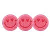 Rosa smiley face chenille bordado ferro em remendos de chenille costura chapéus sacos roupas apliques acessórios frete grátis