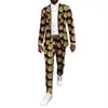 Nouveautés Fête africaine porte des costumes de pantalon décontractés personnalisés pour hommes Blazers Patch Pantalon Ankara Mode Vêtements de mariage pour hommes W12321p