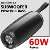 Altavoces Bluetooth portátiles potentes de 60W y 6600mAh, columna TWS para el hogar y exteriores, súper subwoofer IPX7, caja de sonido de graves pesados resistente al agua