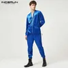 Kobiety Jumpsuits Rompers Mężczyźni Jumps SUT COLOR Velor Emipp V Neck Długie rękawowe streetwear Casual Rompers 2023 Fashion Men kombinezon S-5xll231005