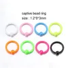 Nose Rings Studs 10Pc/Lot Color Mixed Card Ball Nose Ring Stainless Steel Labret Lip Piercing Jewelry Women Fashion Drop Delivery Dhdbw