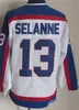 Hommes Rétro Hockey 27 Teppo Numminen Jersey Retraite 8 Teemu Selanne 10 Dale Hawerchuk 16 Laurie Boschman 9 Bobby Hull Vintage Classique CCM Bleu Blanc Point Respirant