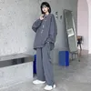 Kvinnor Tvådelade byxor Spring Set Women Solid Par Minimalist Streetwear Cool Casual Workout Stylish Harajuku College Tops Trouser Design Korean 231005