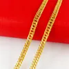 Mens Heavy 18k Yellow Gold Filled Cuban Link Chain Necklace 20in - Solid281g