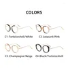 Sunglasses Frames Fashionable Multicolor Round Eye Glasses For Men Lightweight Metal Aceteta Myopia Farsightedness Optical Prescription