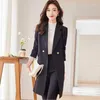 Ternos femininos outono inverno mulheres negócios trabalho blazer escritório senhoras sólido longo blazers feminino blusões jaqueta formal casaco outerwear