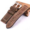 Bandes de peau de vache faites à la main 22mm 24mm hommes femmes marron noir rouge bracelet en cuir véritable ceinture boucle en acier inoxydable H2204192654