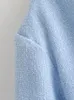Giacche da donna TRAF Cappotto vintage girocollo Autunno Inverno Tasche sottili francesi Cappotti monopetto femminili Blazer da ufficio 231005