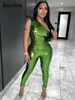 Damen Jumpsuits Strampler Hawthaw Frauen Bodycon Club Streetwear Overalls Overalls Einteiliges Outfit 2023 Sommerkleidung Großhandel Artikel für UnternehmenL231005