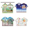 T-shirts pour hommes ensemble chemise hawaïenne à manches courtes et shorts été décontracté plage florale deux pièces costume mode hommes ensembles M-3XL5 couleurs