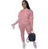 Kvinnliga spårdräkter Kläder Två stycken uppsättningar 2 -stycken Kvinnor Set Womens Sweat Suits Plus Size Size Jogging Sport Sport Soft Long Sleeve Tracksuit Sportswear 202