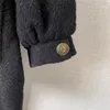 23 Winter New Maj Blended Woolen Cloth One Button Belt Revers Woolen Coat Damen Schwarz