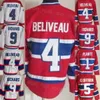 Homens Retro Hóquei 4 Jean Beliveau Jersey Vintage 1 Jacques Plante 5 Bernie Geoffrion 9 Maurice Richard 11 Brendan Gallagher 27 Alex Kovalev 31 Carey Price CCM Aposentar-se