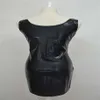 Sıradan Elbiseler S-XXXL Kadınlar PVC Bandaj Elbise Lateks Patent Deri Seksi Parti Bodycon Kadınlar Islak Giyim Kulüp Giyim Mini Siyah CA278O