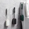 Porta scopini per WC Scopino per WC di lusso leggero per uso domestico Scavato a parete senza angolo morto Strumento di pulizia in silicone Accessori per il bagno 230926