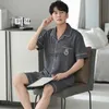 Women's Sleep Lounge M-4XL Plus Size High Quality Men Pyjamas Summer Thin Short Sleeped Pure Cotton Sleepwear Set Teenagers Home Clothes Mane Pyjamasl231005