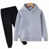 Casual cartoon kids wear 2 piece hoodie set Cool girls boys sportswear x0828