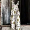 Jumpsuits voor dames Rompertjes Dames Zomer Jumpsuit Wijde pijpen Spaghettibandjes Strand Casual Losse bloemenprint Boho Overalls voor damesL231005