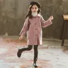 Płaszcz Kids Wino Wool Blend Coats Vintage Fashion Teen Girl