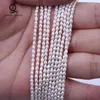 Loose Gemstones Wholesale 2-3mm Rice Shape Freshwater Real Pearl Strand For Jewelry
