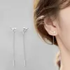 Dangle Earrings 2pcs Fashion Long Wire Tassel Thread Chain Climb Star Beads Pendants Drop Women's Straight Hanging Earings Jewelry