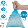 Sac de merde de chien d'impression sac de ramassage de déchets de chat sac propre pour chiot couleur aléatoire fournitures pour animaux de compagnie en plein air 15 pièces/rouleau