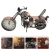 Wall Clocks Motorcycle Clock Living Room Decor Desktop Ornament Home Office Vintage Novel Adornment Decorative