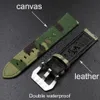 Watch Bands Onthelevel Canvas Waterproof Strap 20 22mm Military Camouflage Watchband For With Stainless Steel Buckle #D301R